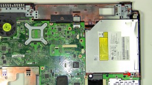 Remove the optical drive from the motherboard.