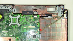 Remove the (2) 2.5mm x 5mm USB and DC jack screws. 