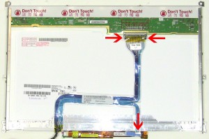 Unplug the LCD cable from the LCD screen and inverter. 