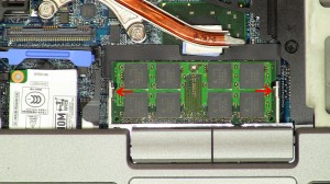 Remove the memory stick from the motherboard.