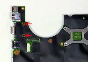 Unplug the DC jack circuit board from the motherboard. 