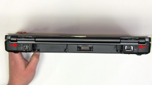 Remove the (2) 2.5mm x 8mm hinge screws on the back of the laptop. 