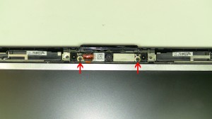 Remove the (2) 2mm x 3mm LCD camera screws. 