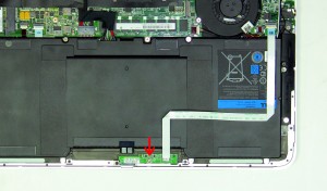Remove the LED circuit board and cable from the ultrabook. 
