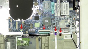 Remove the 6 motherboard screws. 