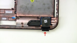 Remove the SD card reader screw. 