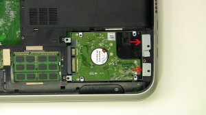 Remove the hard drive screws. 