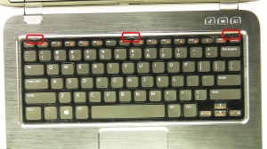 Press the 3 keyboard latches and loosen the keyboard.