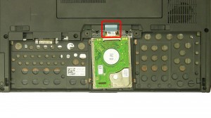 Remove the hard drive and connector.