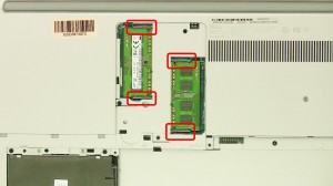 Separate the clips and remove the memory.