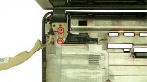 Remove the left & right hinge screws.