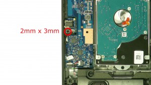 Remove the screw.(1 x M2 x 3mm)
