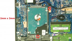 Slide the hard drive out of the laptop.