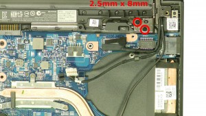 Remove the hinge screws.(2 x M2.5 x 8mm)