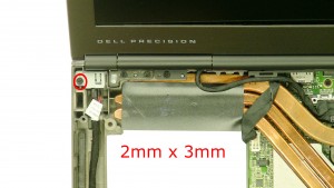 Remove the 1 - M2.5 x 5mm screw.