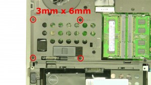 Remove the 4 - M3 x 5mm primary hard drive screws.
