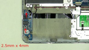 Remove the 2 screws (2 x M2.5 x 4mm).