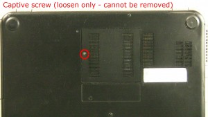 Loosen the screw (cannot be removed).