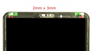 Remove the top screen screws (2 x M2 x 3mm).