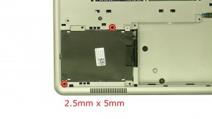 Remove the screws (2 x M2.5 x 5mm).