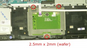 Remove the screws (3 x M2.5x2mm wafer).
