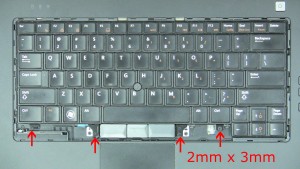 Remove the keyboard screws (4 x M2 x 3mm).