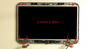 Remove the LCD screen screws (8 x M2.5 x 5mm).