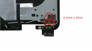Remove hinge screws (6 x M2.5 x 3mm).