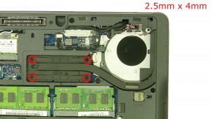 Remove the screws (4 x M2.5 x 4mm).