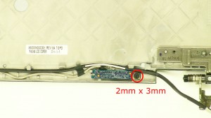 Remove the screw (1 x M2 x 3mm).
