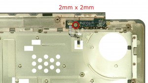 Remove the screw (2 x M2x2mm).