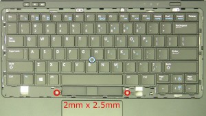 Remove the mouse button screws (2 x M2x2.5mm).