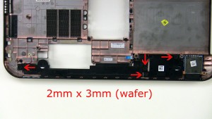 Remove the speaker screws (4 x M2 x 3mm wafer).