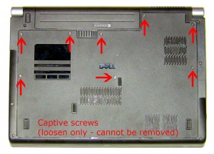 Loosen the retaining screws (cannot be removed).