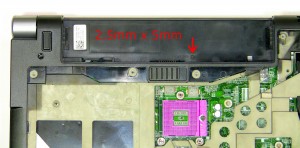 Remove the screw under the battery (1 x M2.5 x 5mm).