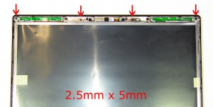 Unscrew the display screws (6 x M2.5 x 5mm).