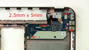 Remove the USB circuit board screws (1 x M2.5 x 5mm).