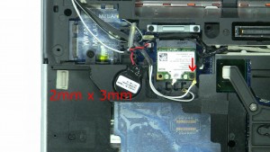 Remove the wireless card screw (1 x M2 x 3mm).