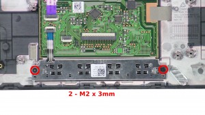 Remove 2 - M2 x 3mm the screws.