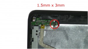 Remove screw (2 x M1.5 x 3mm).