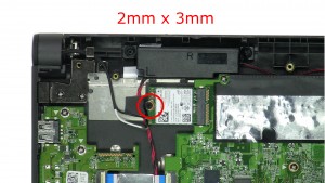 Remove screw (1 x M2 x 3mm).