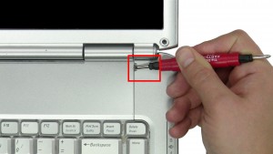 Carefully pry up & unsnap the Power Button Cover, starting on the right and working your way left.