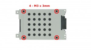 Remove the 4 - M3 x 3mm screws.