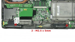 Remove the 2 - M2.5 x 5mm screws.
