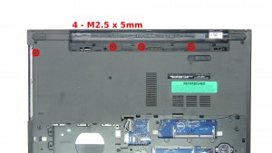 Remove the 4 - M2.5 x 5mm screws under the battery.