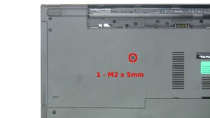 Remove the 1- M2 x 5mm screw.