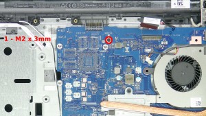 Remove the 1 - M2.5 x 5mm screw & loosen the circuit board but do not unplug the cable.