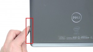 Using the access point, pry up and unsnap the bottom cover.