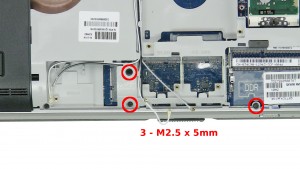 Remove the 3 - M2.5 x 5mm screws.