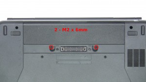 Remove the 2 - M2 x 6mm screws.